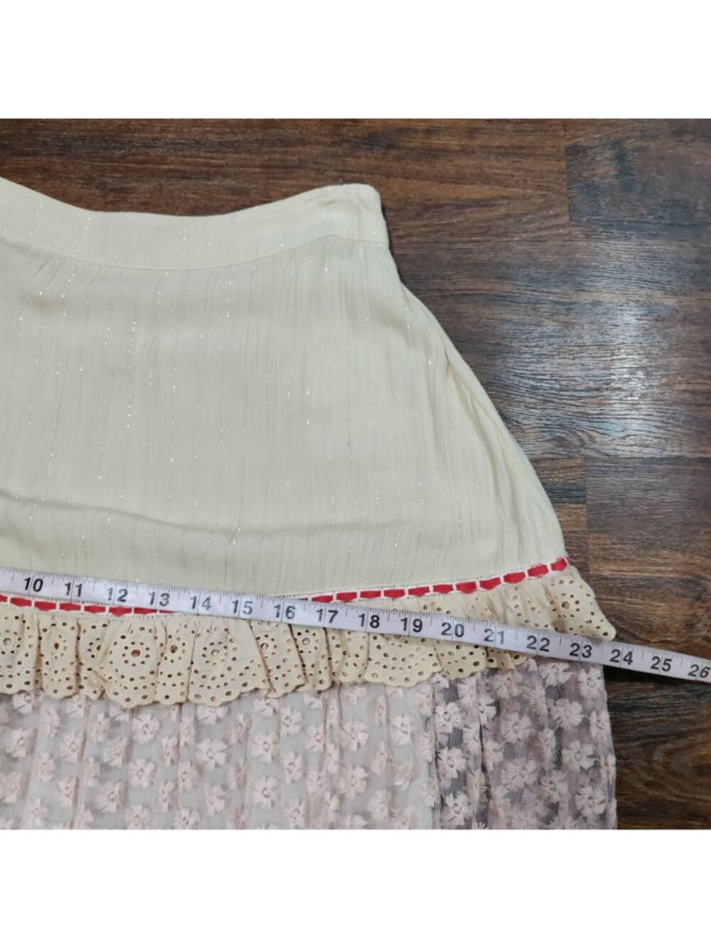 Blank By Anthropologie Boho Lace Vintage-Inspired Ruffled Crochet Layer XS-M - Picture 13 of 15